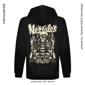 Mikina "Punk není mrtvej" zipovka